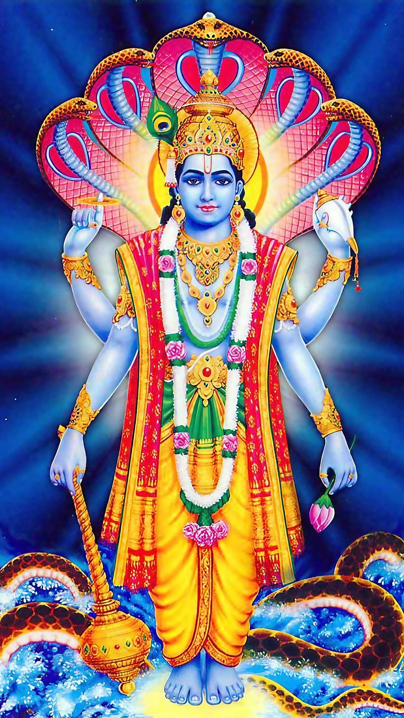 Vishnu Bhagwan Ke, shri vishnu, lord, god, HD phone wallpaper