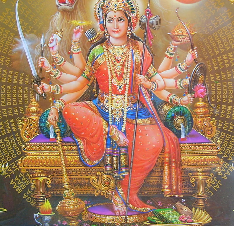 Durga ( Mata ) Universal Mother ~ Divine Mother, goddess, hinduism, hindu, india, lord, mother, god, HD wallpaper
