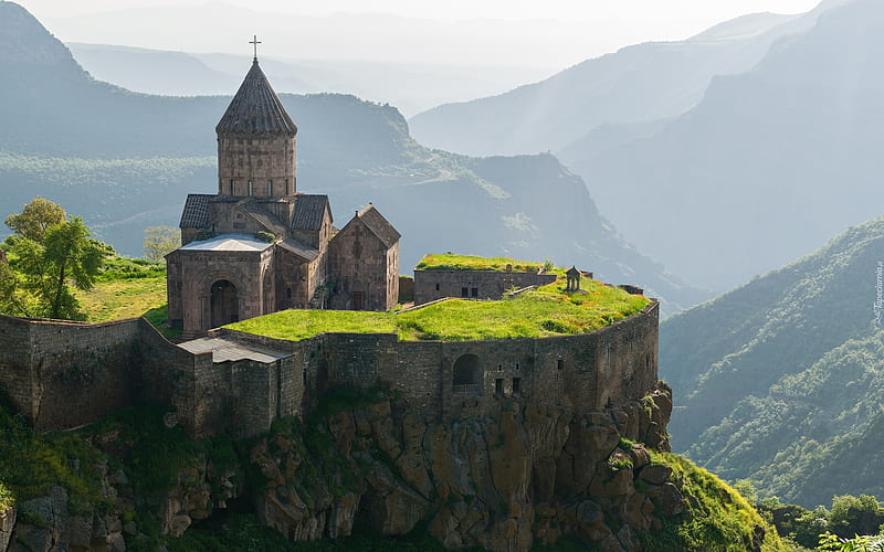 Monastery in Armenia, Armenia, Christianity, mountains, monastery, HD wallpaper