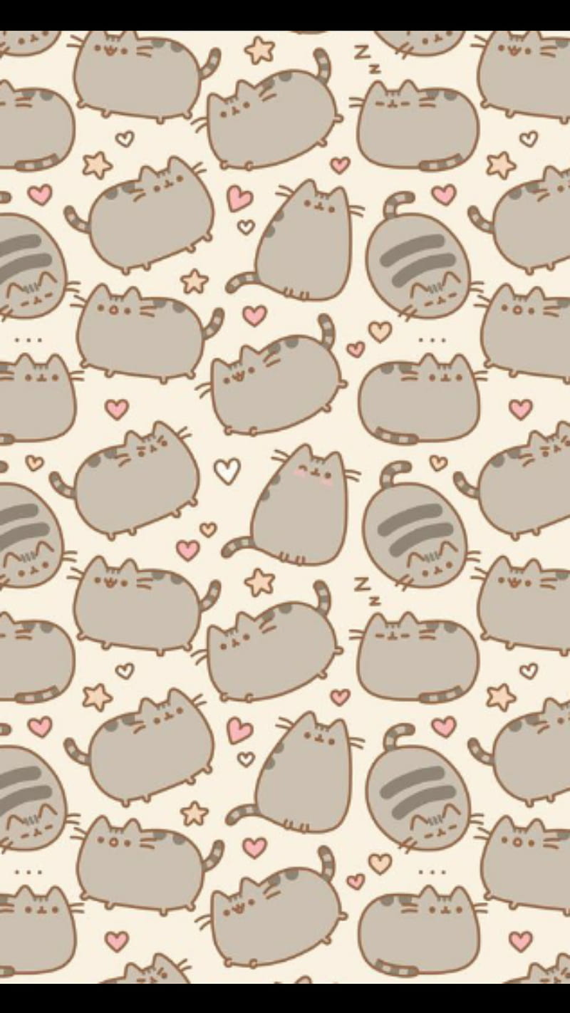 Pusheen, cat, cute, sweet, HD phone wallpaper