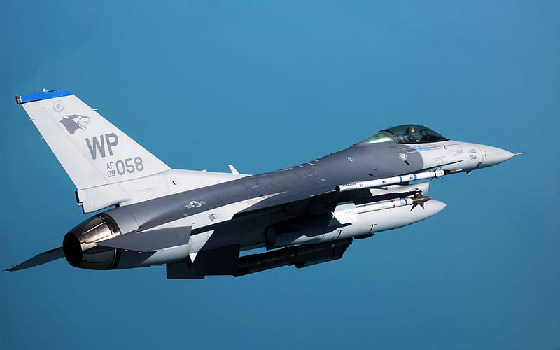 F-16 Fighting Falcon, aircraft, falcon, airplane, f-16, HD wallpaper