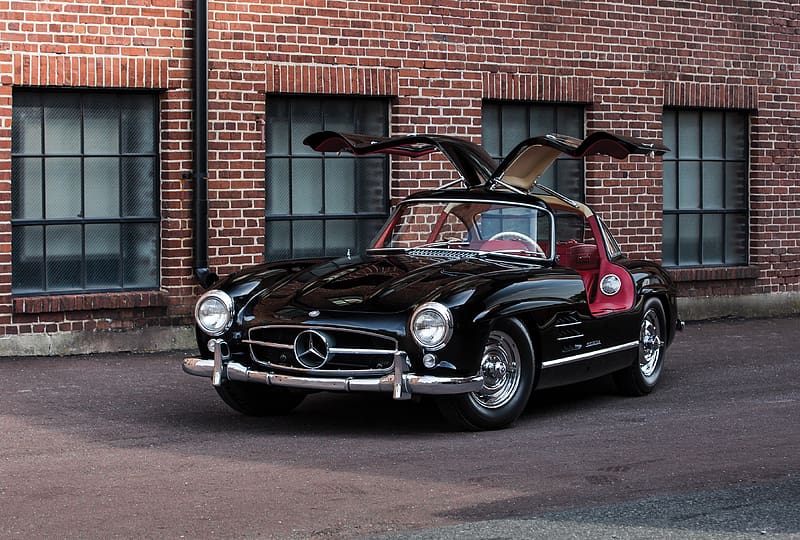 Mercedes Benz, Vehicles, Black Car, Mercedes Benz 300 Sl, HD wallpaper