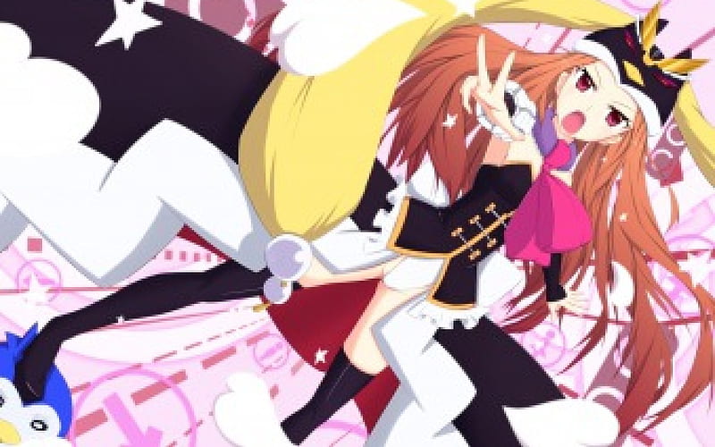 Mawaru Penguindrum, Angry, Himari, bonito, BodySuit, Mad, Awesome, Mean, Shout, Sexy, Mawaru, Amazing, Princess of the Crystal, Brown Hair, Purple Eyes, Pretty, Anime, Takakura, Manga, Penguindrum, Gorgeous, Orange Hair, Sweet, Bow, Ribbon, Long Hair, Penguin, Body Suit, Hat, Pink Eyes, Emotional, Lovely, Cute, Scary, Anime Girl, Boots, HD wallpaper
