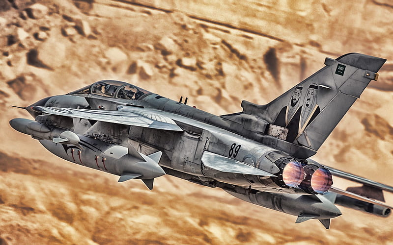 Panavia Tornado, combat aircraft, The Royal Saudi Air Force, RSAF, fighter bomber, Tornado IDS, HD wallpaper