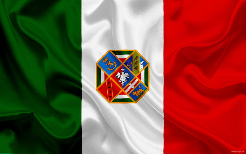 Lazio Coat of Arms, administrative area, Italy, Italian flag, national symbols, Lazio, flag of Italy, HD wallpaper