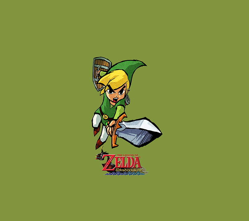 Link Wind Waker, green, sword, thelegendofzeldawindwaker, HD wallpaper
