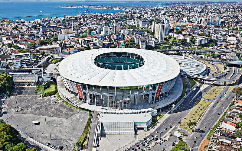 Estadio Fonte Nova, Itaipava Arena Fonte Nova, EC Bahia stadium, EC Vitoria stadium, Brazilian Football Stadium, Salvador, Brazil, HD wallpaper