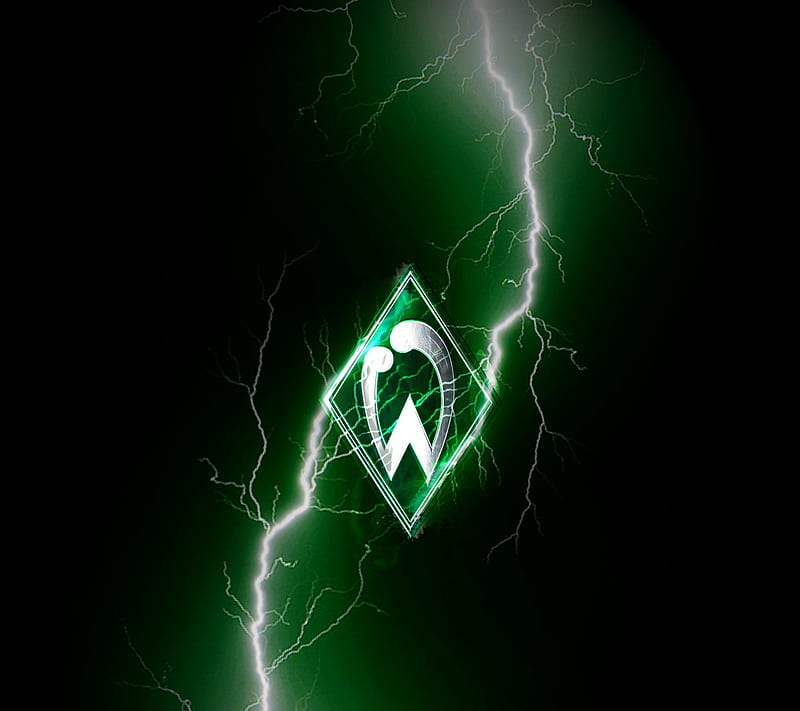 Werder Bremen Flash, fussball, light, logo, soccer, HD wallpaper