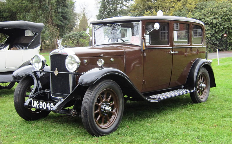 1929 hillman 14, british, car, vintage, hillman, grass, HD wallpaper