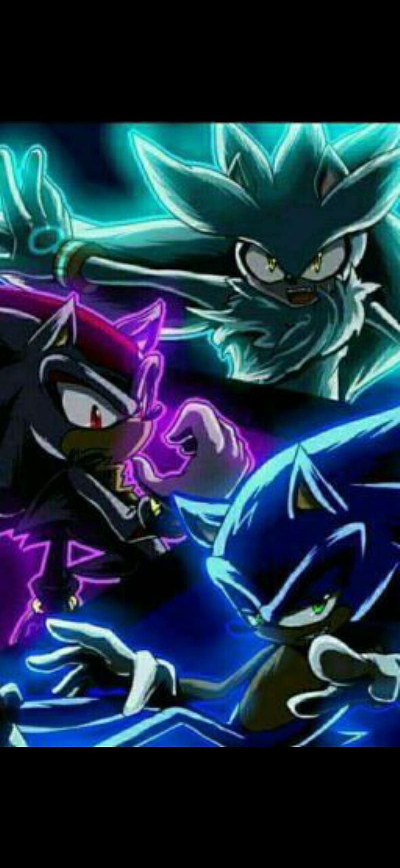 sonic and shadow and silver wallpaper