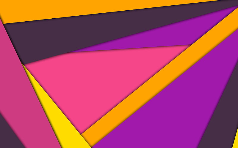 geometric figures art, android, colorful lines, geometry, abstract material, creative, HD wallpaper
