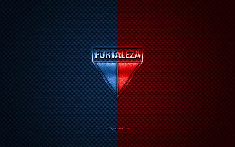Fortaleza EC, Brazilian football club, Serie A, Blue Red logo, Blue Red carbon fiber background, football, Fortaleza, Brazil, Fortaleza logo, Fortaleza Esporte Clube, HD wallpaper