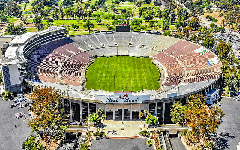 Rose Bowl Stadium, Pasadena, California, football stadium, sports arenas, USA, Spieker Field, HD wallpaper