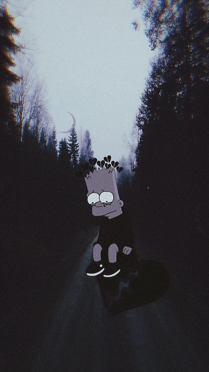 Bart Sad V2, sad boy, HD phone wallpaper