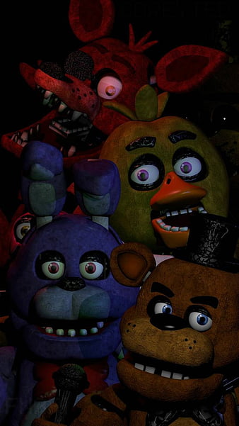 Download Freddy Bonnie Chica FNAF Animatronics Wallpaper