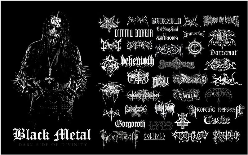 Black metal, metal, behemoth, heavy metal, dimmu borgir, black and white, evil, cradle of filth, HD wallpaper