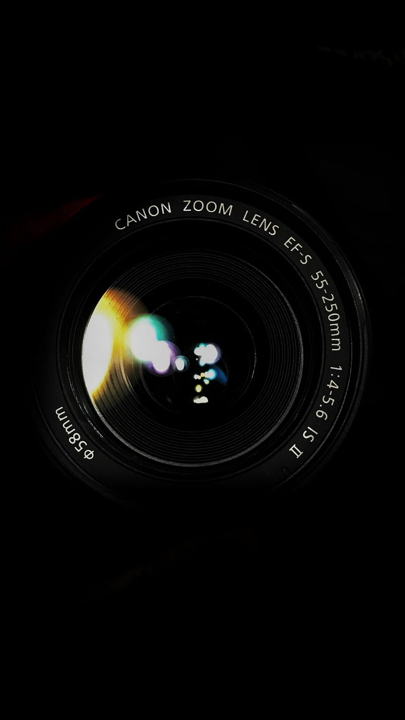 Camera lens, background, black, canon s7, s8, zoom, HD phone wallpaper