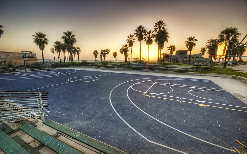 Venice Beach. Basketball , Los angeles , Basketball court, Streetball, HD wallpaper