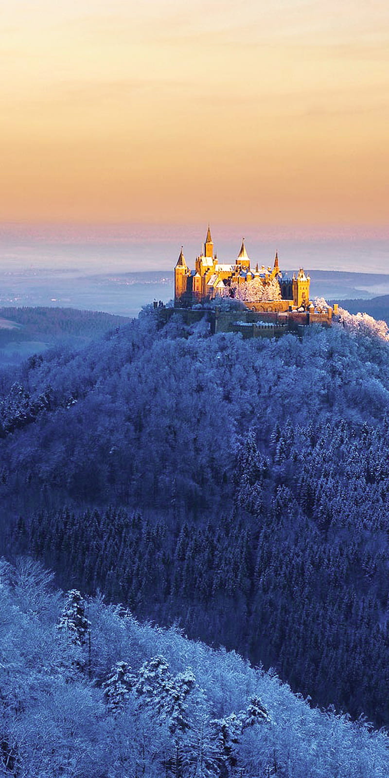 Castle, hohenzollern, landscape, HD phone wallpaper