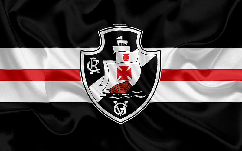 Vasco FC, Brazilian football club, emblem, logo, Brazilian Serie A, football, Rio de Janeiro, Brazil, silk flag, HD wallpaper
