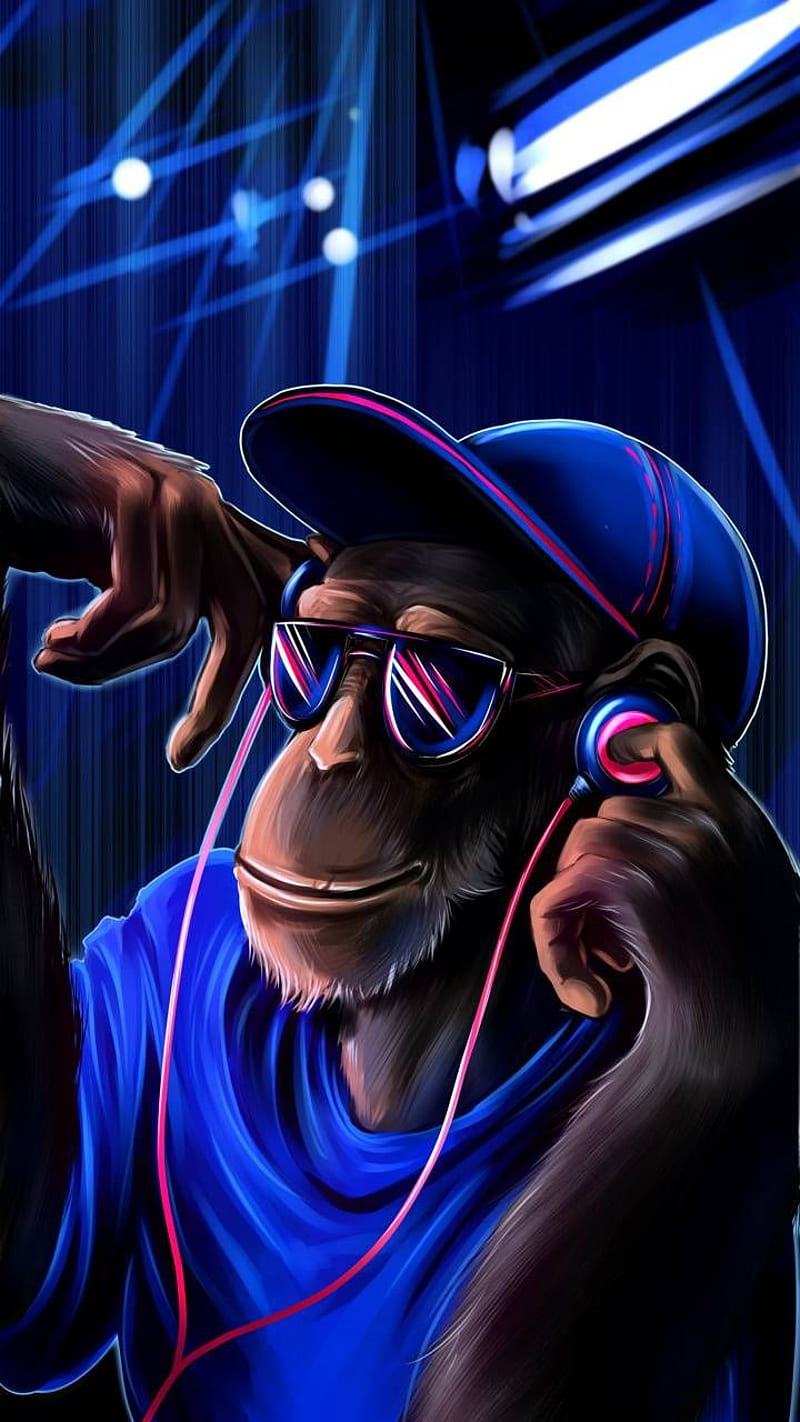 Monkey fun. Fond d'écran coloré, Fond d'ecran dessin, Fond d'écran téléphone, Macaco, HD phone wallpaper
