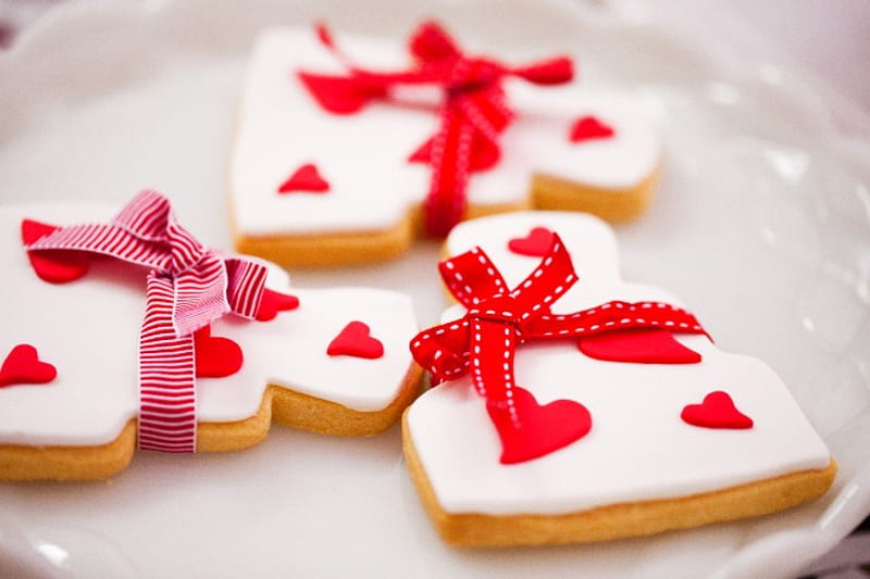 *Sweet wedding cake sugar cookies*, cake, red hearts, biscuit, lovely, amour, valentine, wedding, corazones, happy, cookies, yummy, love, HD wallpaper