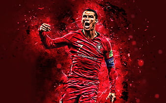 Cristiano Ronaldo, CR7, Portugal national football team, red stone ...