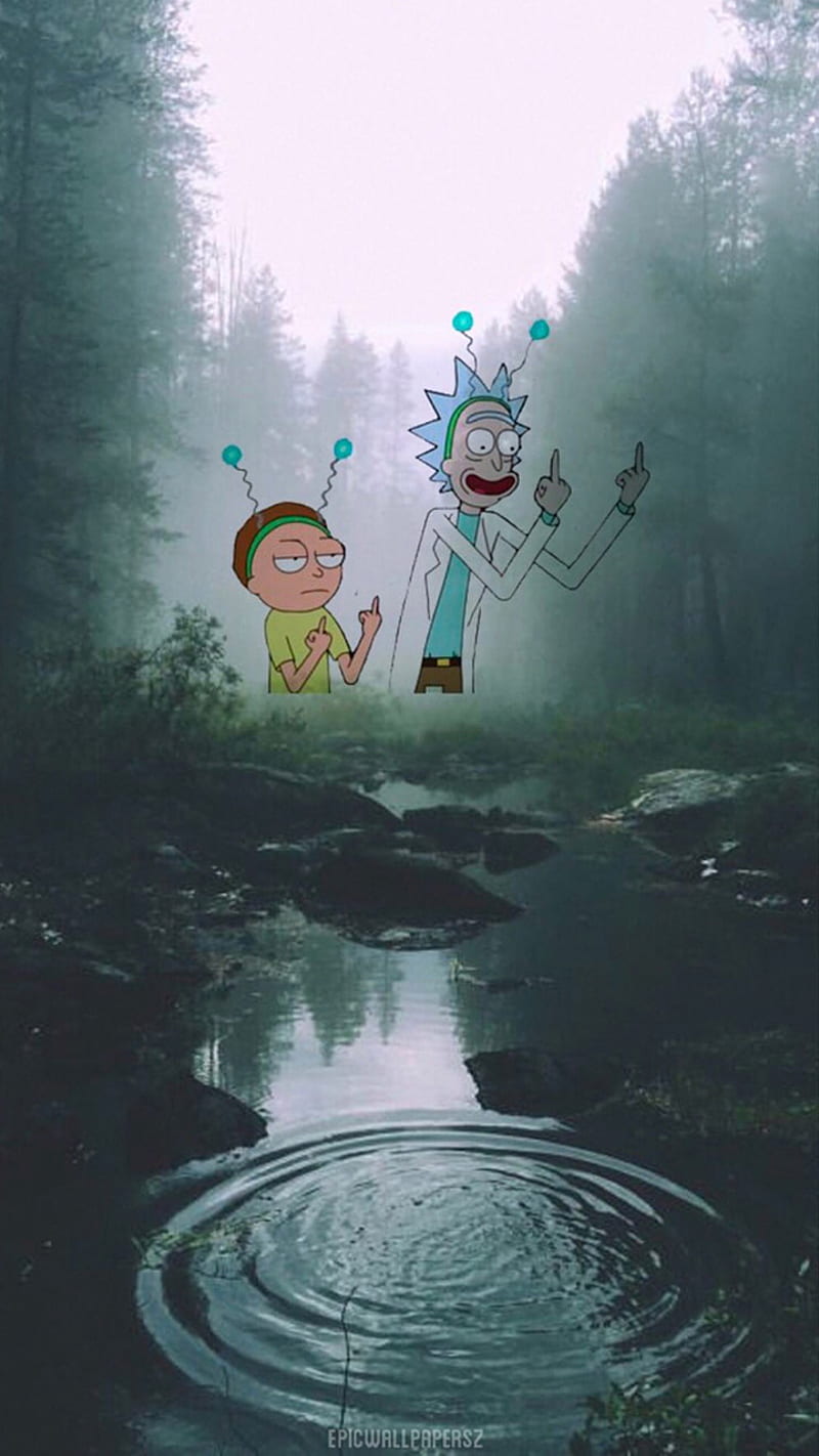 rick and mortey, halloween, mortey, movie, pan, rick, shelter, super, witch, wizard, world, HD phone wallpaper