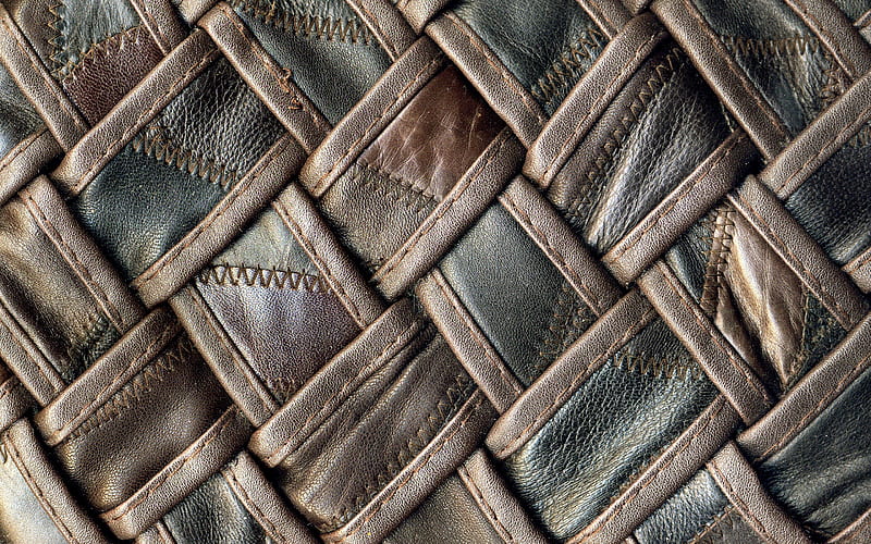 leather background, woven leather texture, leather, braided leather texture, creative backgrounds, HD wallpaper