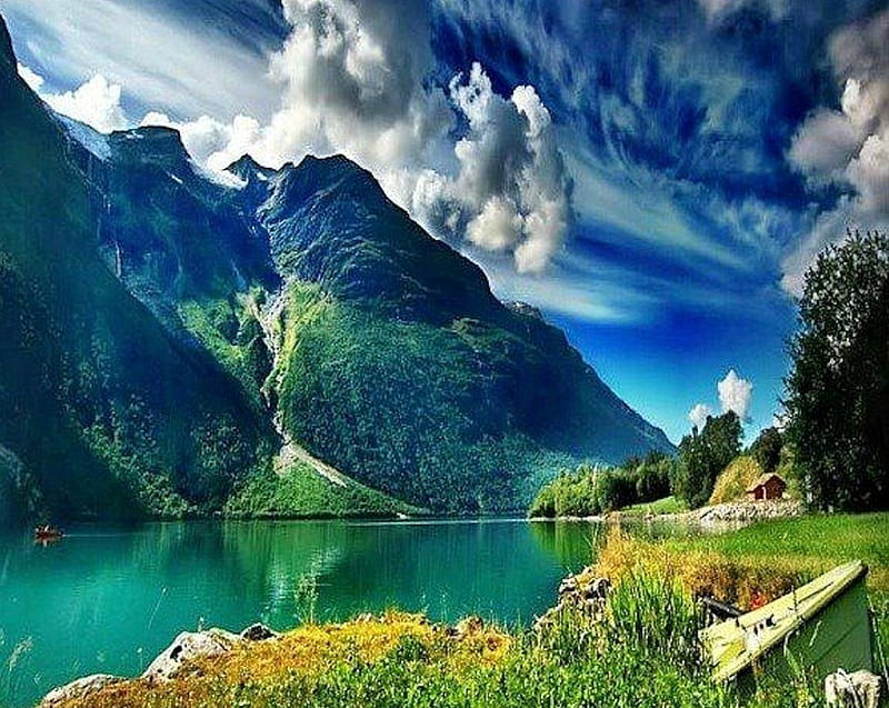 Summer in Norway, Mountain, Lake, Summer, Norway, HD wallpaper | Peakpx