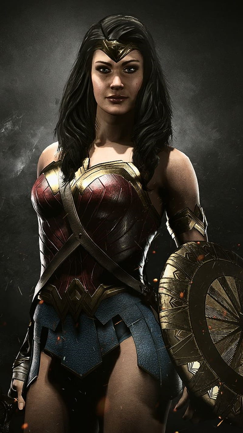 Wonder Woman, character, game, girl, injustice, HD phone wallpaper