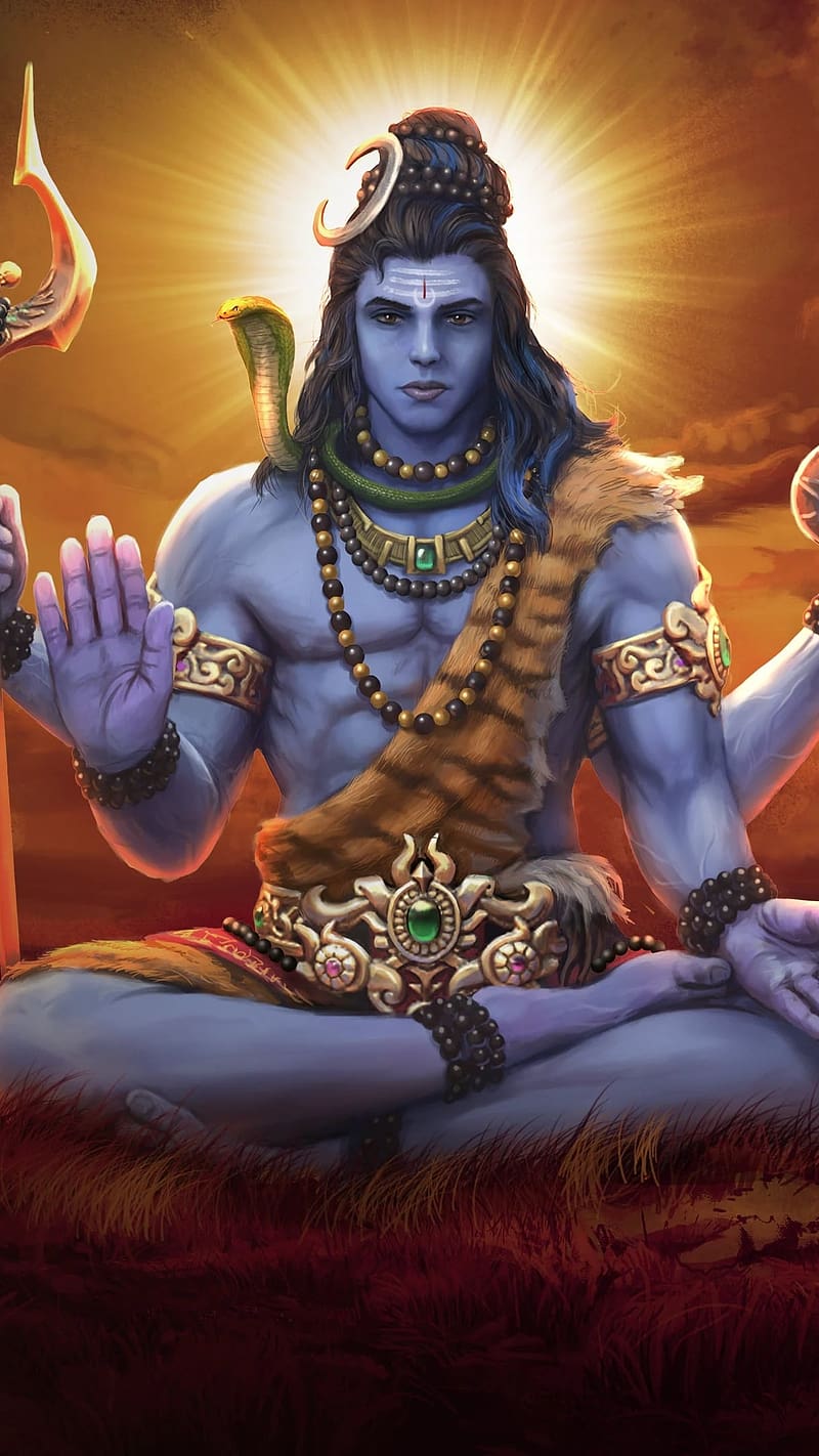Smite Shiva, Sunshine Background, lord, god, mahadev, HD phone wallpaper