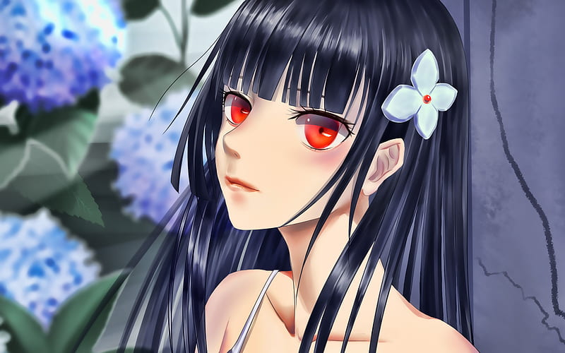 Rea Sanka, deuteragonist, manga, Sankarea, girl with red eyes, Sanka Rea, HD wallpaper