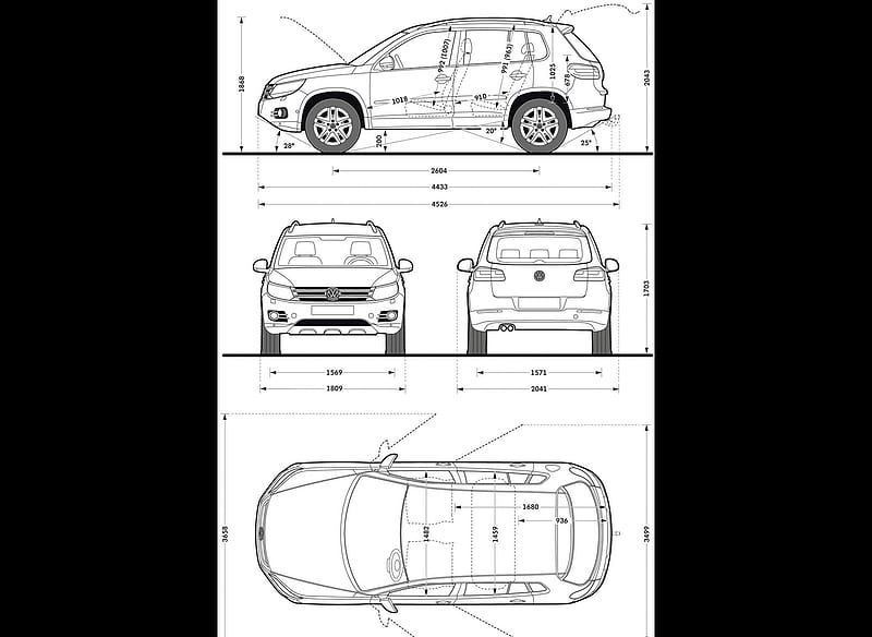 2017 Volkswagen Tiguan Dimensions Of