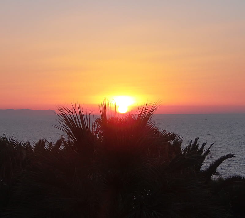 Sunset, bonito, crete, evening, greece, life, peace, sun, HD wallpaper