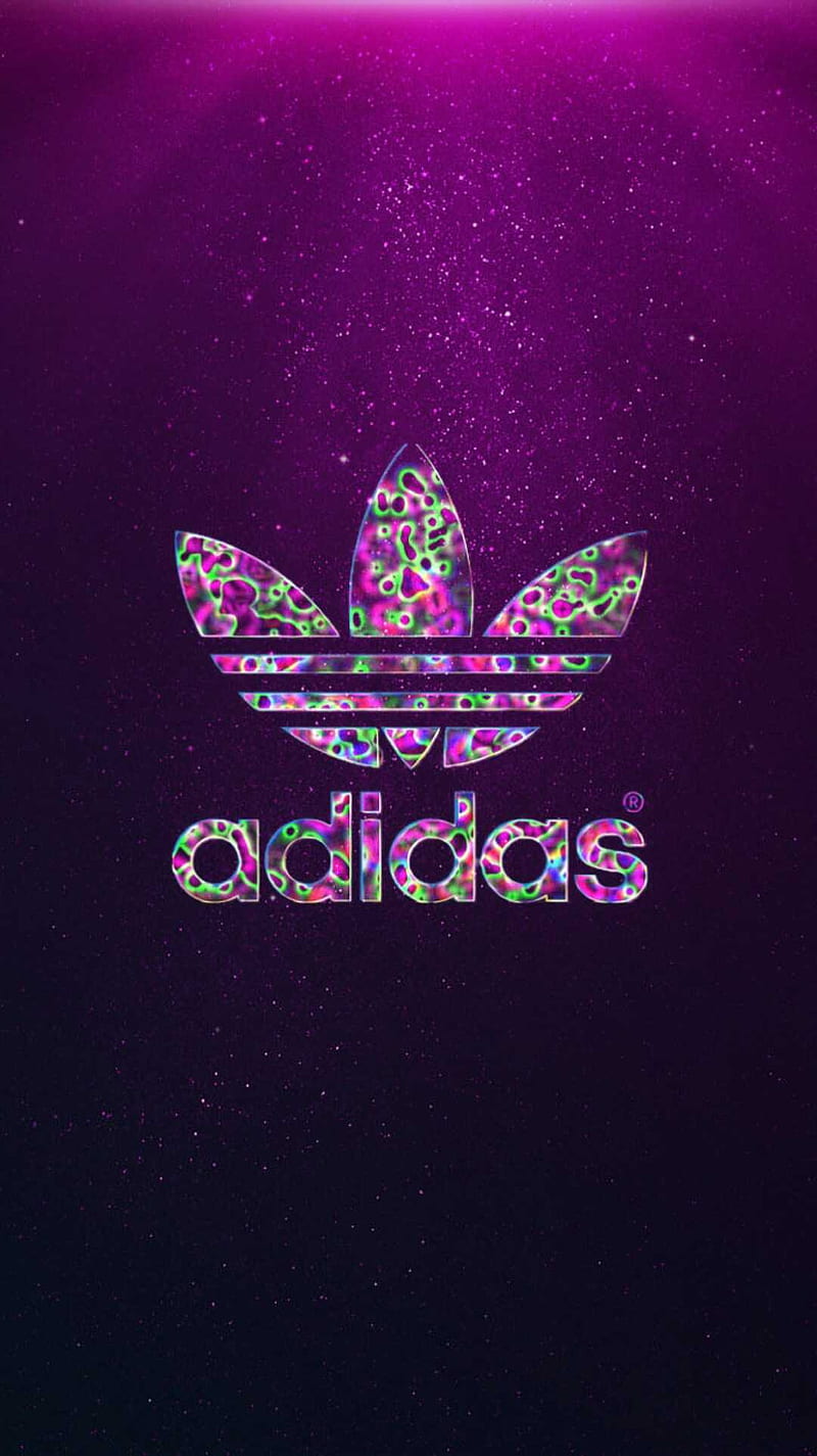 purple adidas logo
