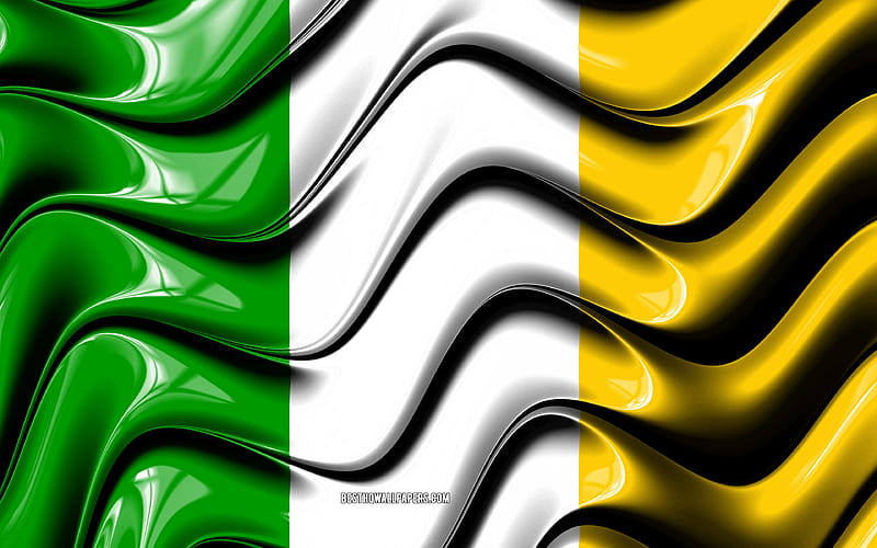 Offaly flag Counties of Ireland, administrative districts, Flag of Offaly, 3D art, Offaly, irish counties, Offaly 3D flag, Ireland, United Kingdom, Europe, HD wallpaper
