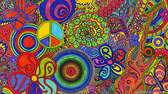 hippie flower background