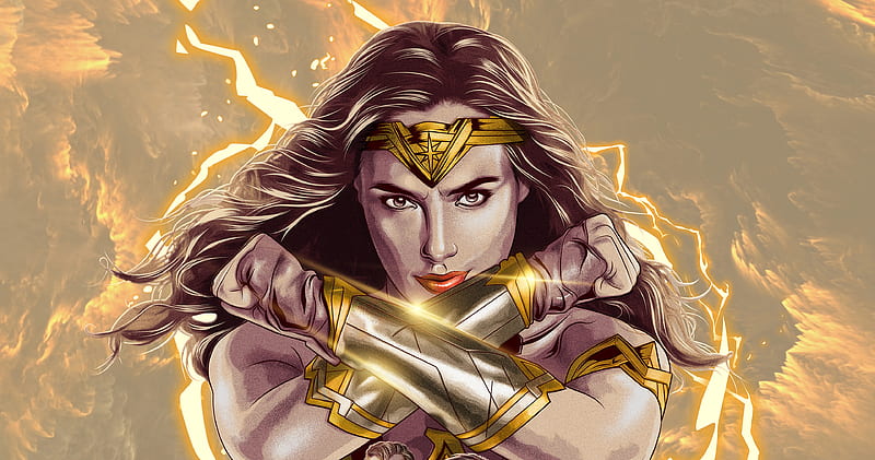 Digital Art Wonder Woman, wonder-woman, superheroes, behance, HD wallpaper