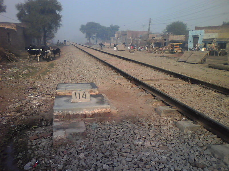The Railway Track, railway, paper, wall, chiniot, HD wallpaper