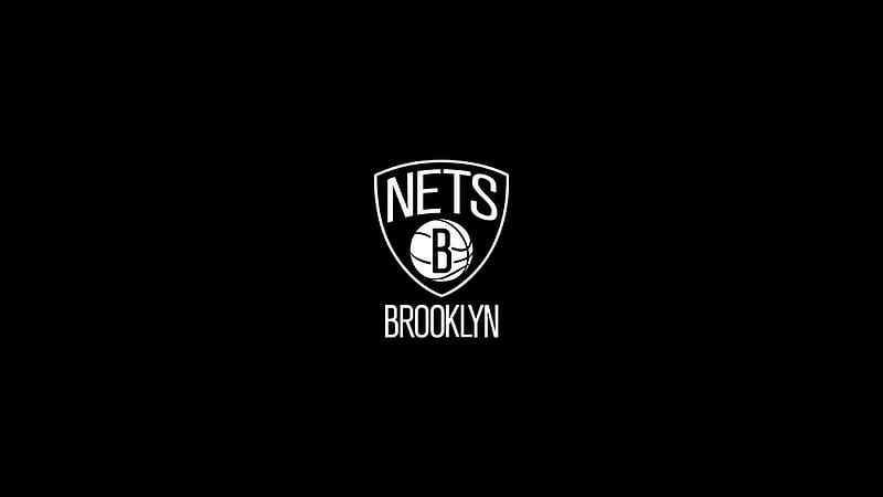Black Background Badge Basketball Crest Emblem Logo NBA Brooklyn Nets, HD wallpaper