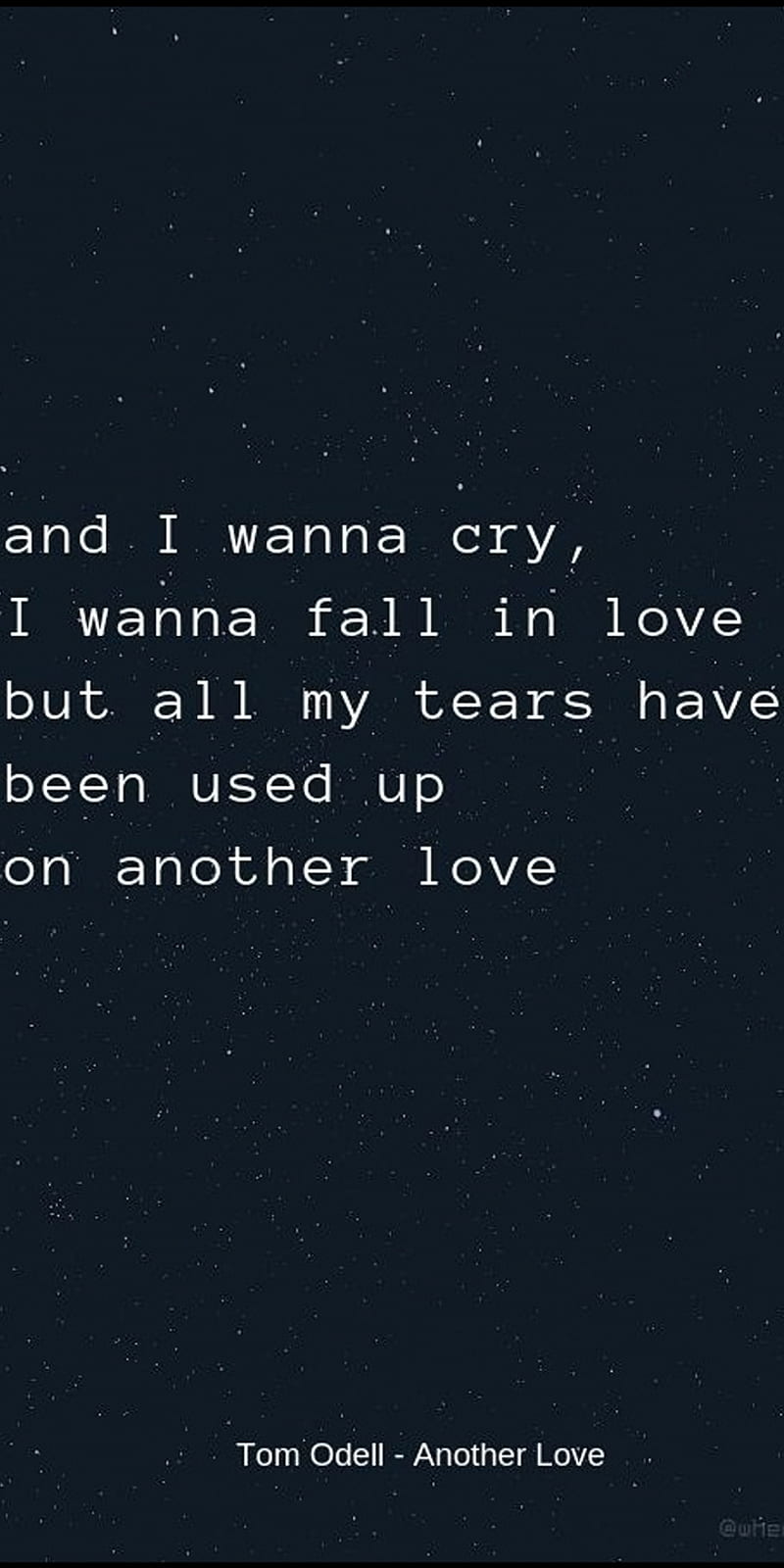 Another love, another love, letra, lyrics, tom odell, HD phone