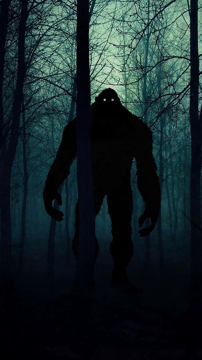 Scary Monster, Bigfoot Silhouette, HD phone wallpaper