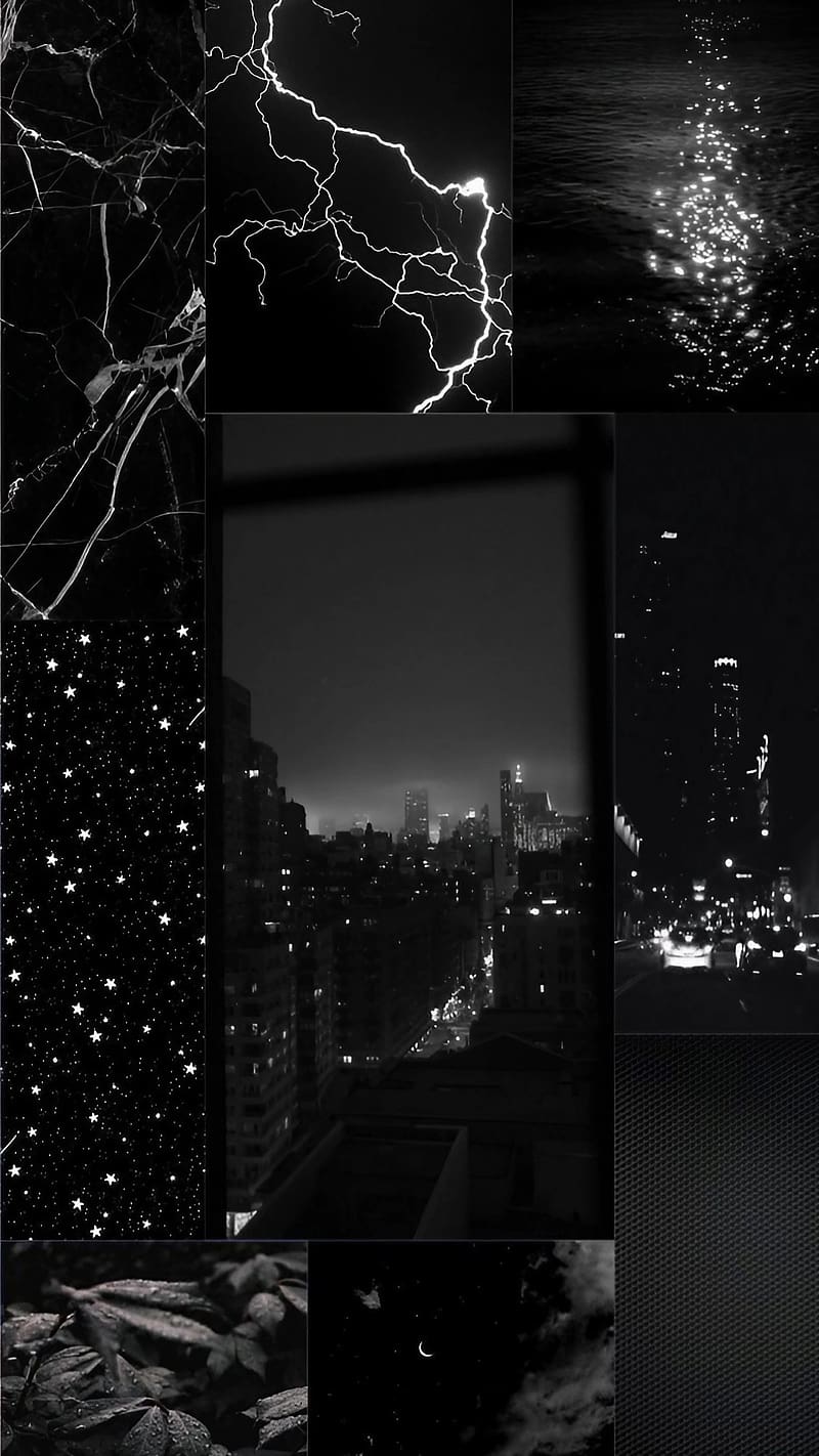 Black And White Aesthetic, Thunder Lightning, stars, HD phone wallpaper ...