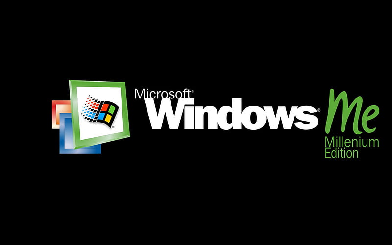 Windows ME Logo, , me, start, os, black, system, windows, cool, logo, operating, new, white, HD wallpaper