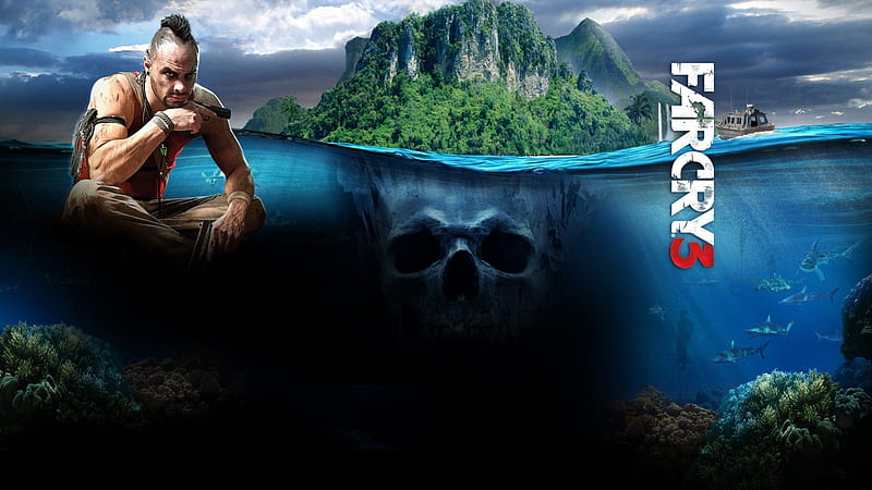 Far Cry 3, game, island, skull, HD wallpaper