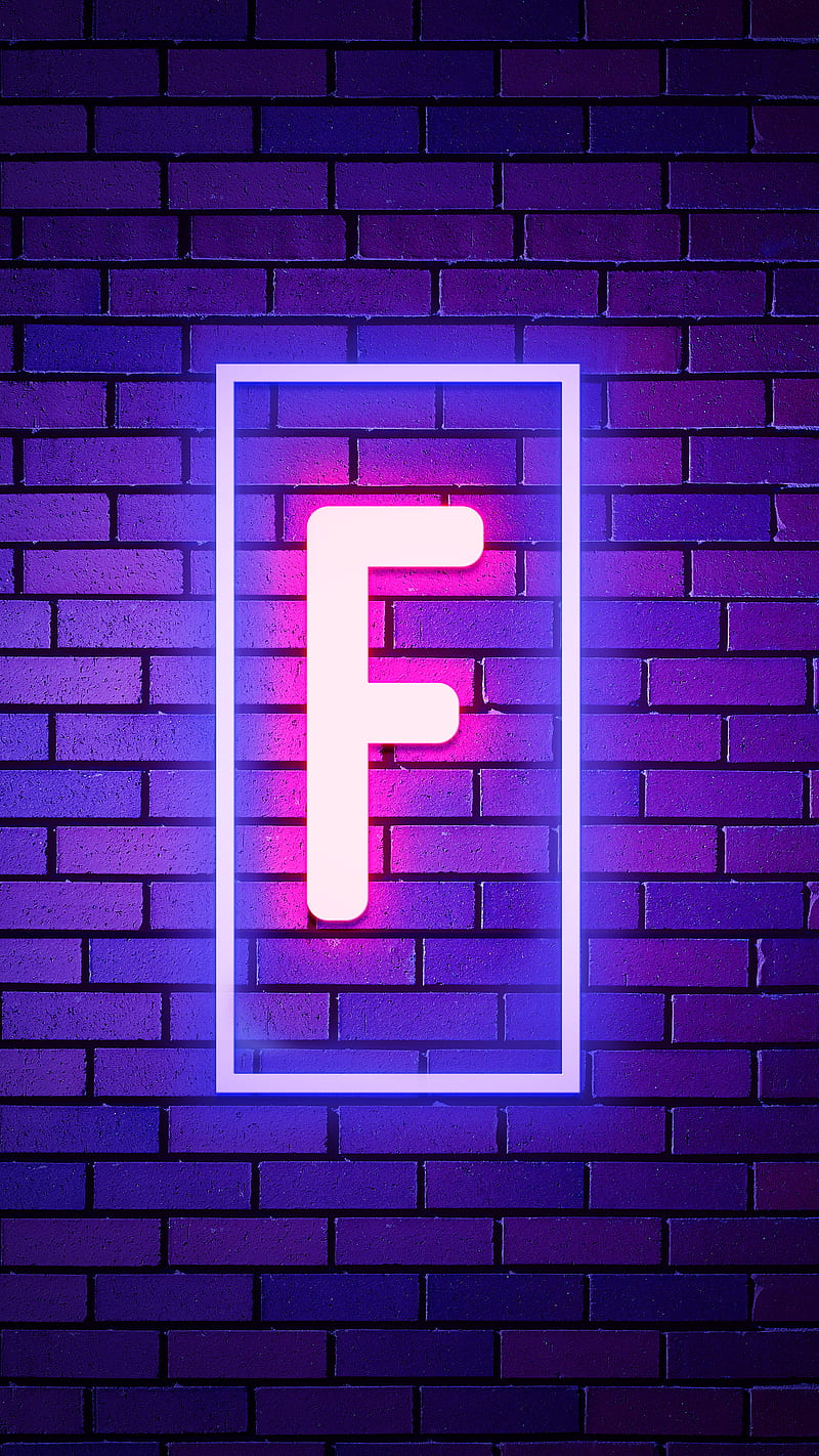 Neon F, F, F Alphabet, F Neon, Neon Light, HD phone wallpaper