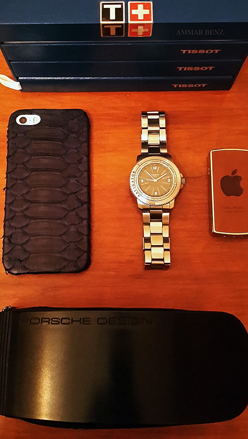 man accessories, iphone, style, tissot, watch, HD phone wallpaper