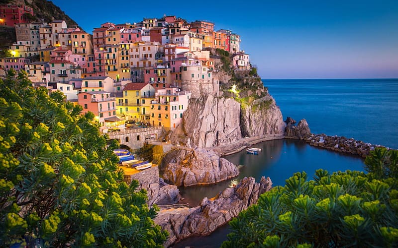 Italy, Coast, House, Colors, Colorful, Town, Manarola, Cinque Terre, , Towns, HD wallpaper