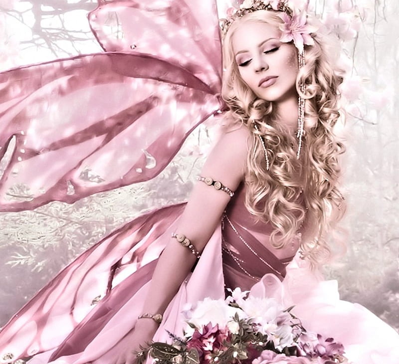 Pink Fairy, pretty, Fairy, Fantasy, pink, HD wallpaper | Peakpx